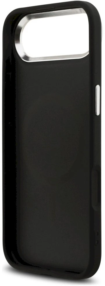 „Guess“ blizgantis trikampio formos logotipo „MagSafe“ dėklas, skirtas „iPhone 17 Air“ – Juodas