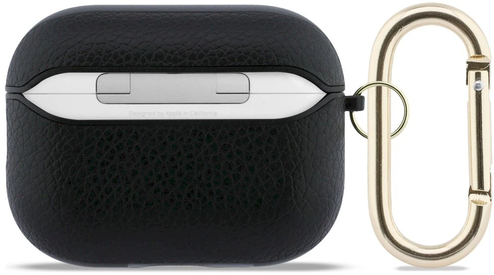 „Guess Grained Classic Logo“ dėklas, skirtas „AirPods Pro 3“ ausinėms - juodas