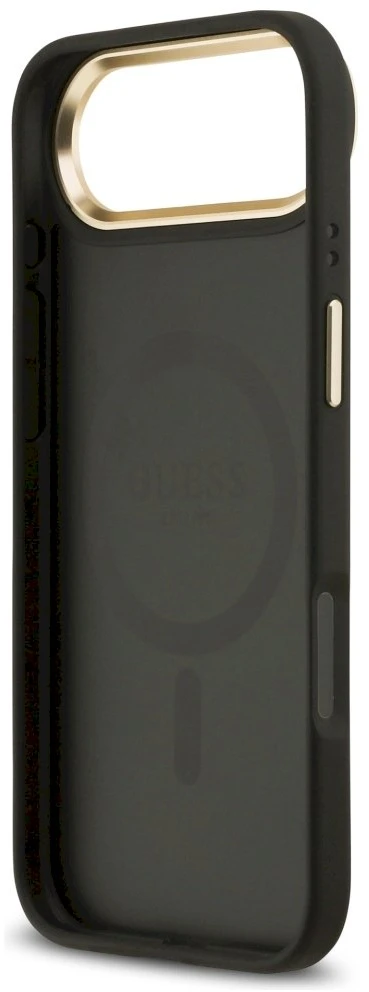 Guess Grained Strass Logo MagSafe - dėklas skirtas Apple iPhone Air juodas