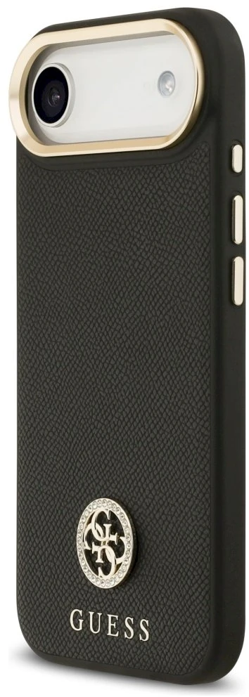 Guess Grained Strass Logo MagSafe - dėklas skirtas Apple iPhone Air juodas