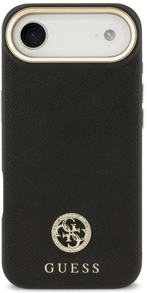 Guess Grained Strass Logo MagSafe - dėklas skirtas Apple iPhone Air juodas