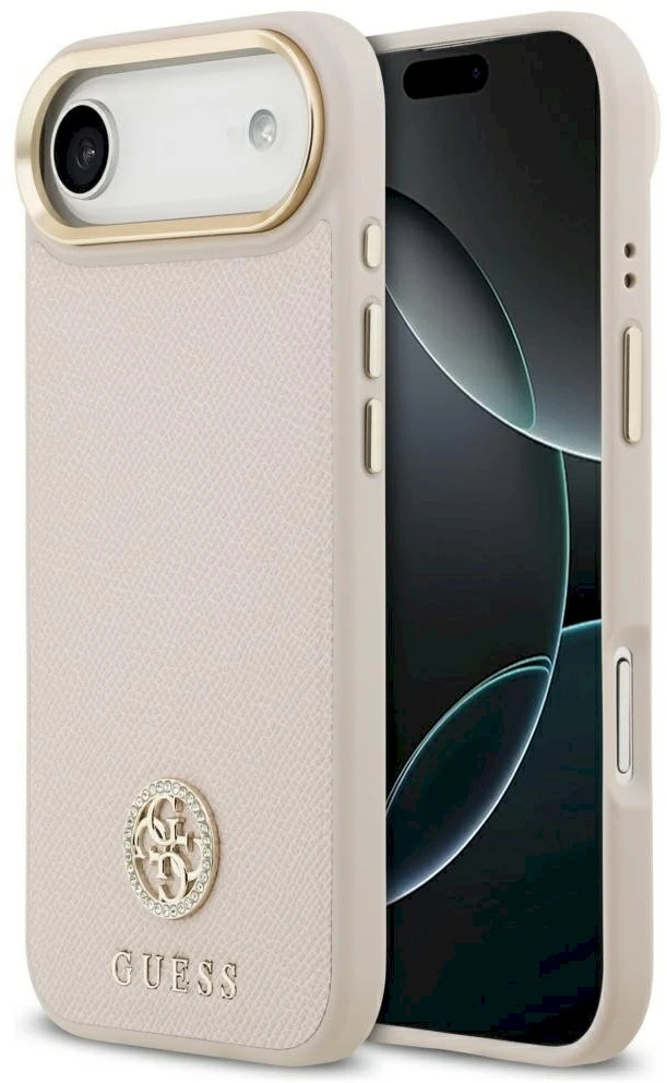 „Guess“ grūdėto Strass logotipo „MagSafe iPhone Air“ dėklas - Rožinė