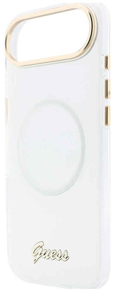 „Guess IML Gradient Script“ metalinis „MagSafe“ dėklas, skirtas „iPhone Air“ – Baltas