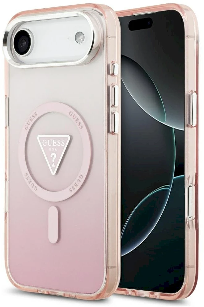 Guess dėklas iPhone Air su MagSafe, rožinis
