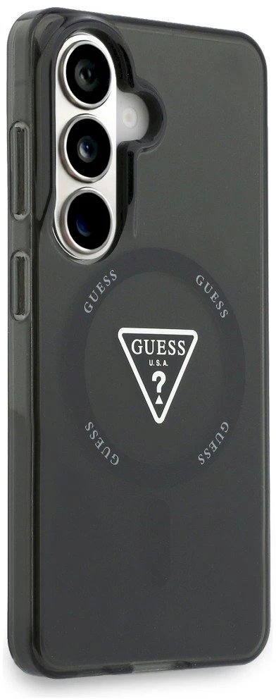 Dėklas Guess IML Gradient Triangle MagSafe Samsung Galaxy S26 juodos spalvos