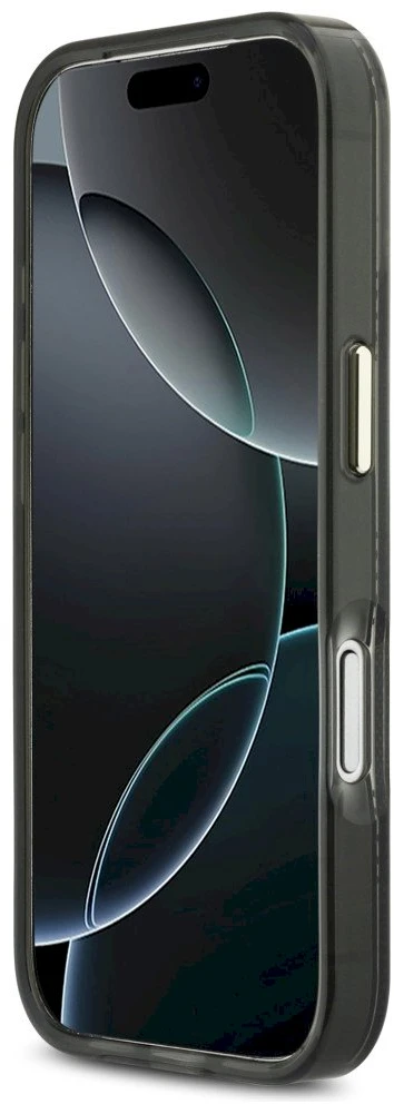 „Guess IML Peony Dot MagSafe“ dėklas, skirtas „iPhone 17 Pro“ – Juodas