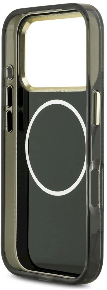 „Guess IML Peony Dot MagSafe“ dėklas, skirtas „iPhone 17 Pro“ – Juodas