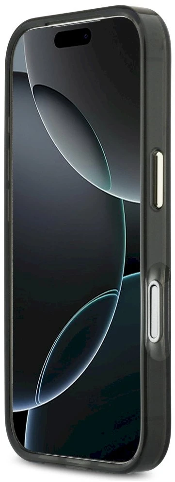 „Guess IML Script“ metalinis „MagSafe“ dėklas, skirtas „iPhone 17 Pro“ – Juodas