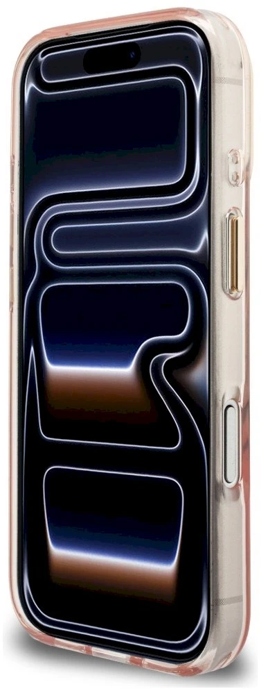 Dėklas Guess IML Script Metal MagSafe Case for iPhone 17 Pro - Rožinė