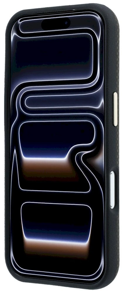 Guess Kevlar Triangle Logo MagSafe Dėklas, skirtas iPhone 17 Pro Max / 18 Pro Max – Rudas