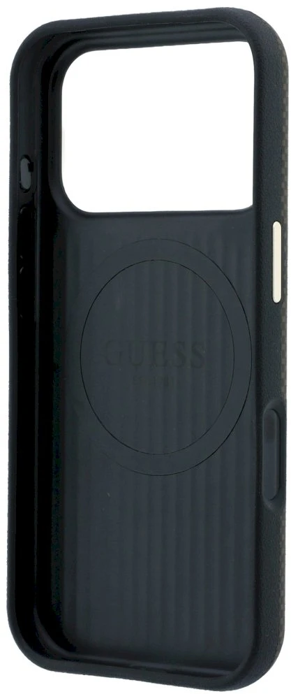 Guess Kevlar Triangle Logo MagSafe dėklas, skirtas iPhone 17 Pro / 18 Pro – ruda