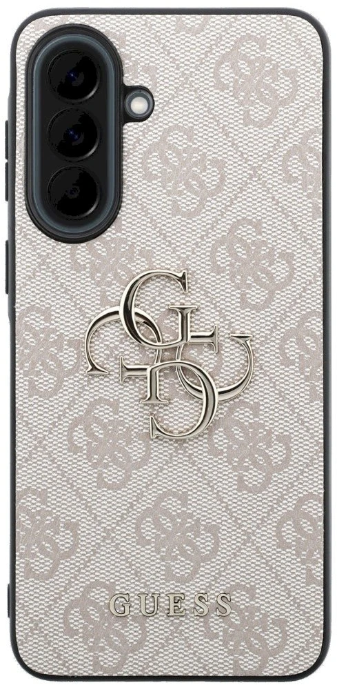 Guess PU 4G Metal Logo dėklas skirtas Samsung Galaxy A37 rožinės spalvos