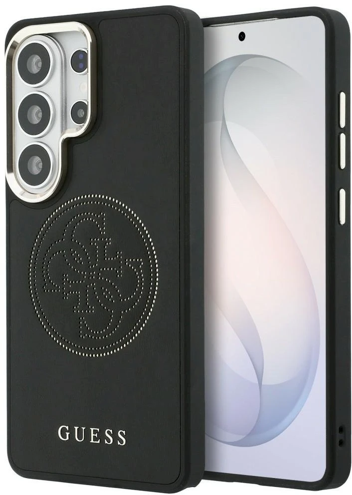 Guess PU Perforated 4G Logo Magnetic dėklas skirtas Samsung Galaxy S26 Ultra juodos spalvos