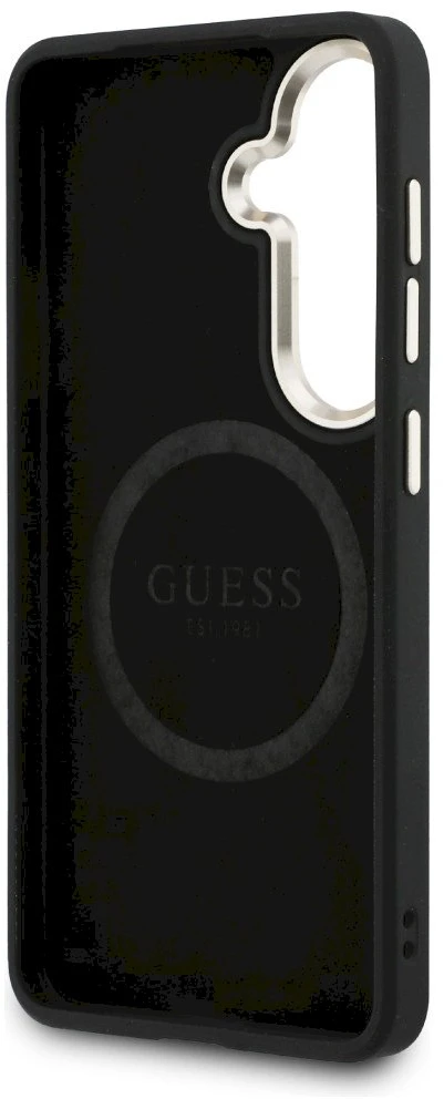 Guess PU Perforated 4G Logo Magnetic dėklas skirtas Samsung Galaxy S26 juodos spalvos