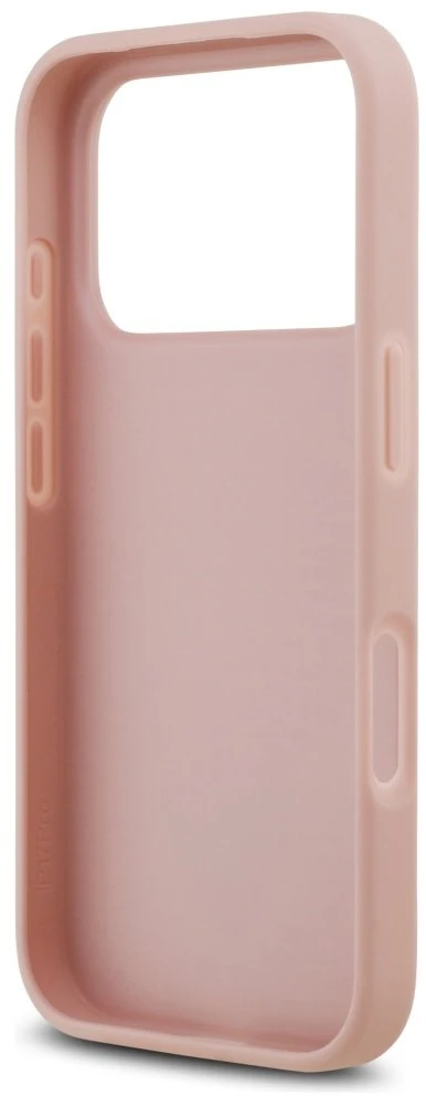 Dėklas Guess Rhinestone Triangle Logo for Apple iPhone 17 Pro pink