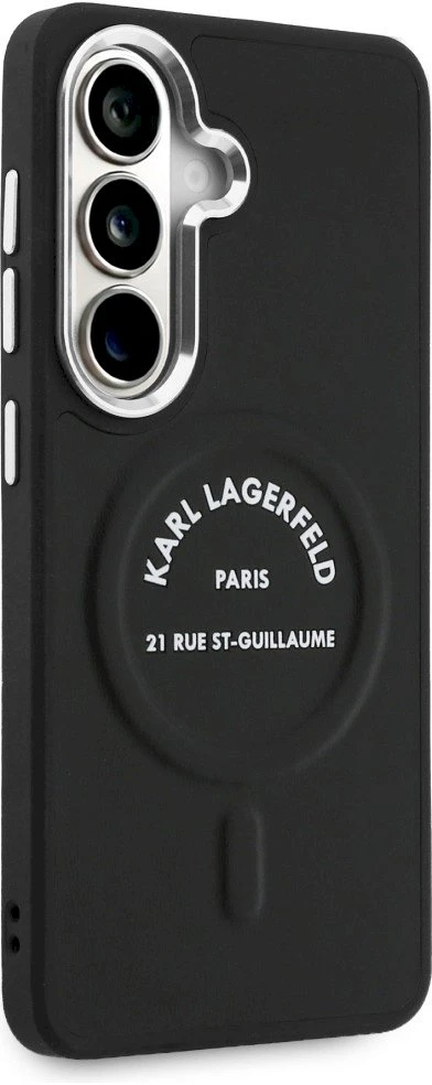 Karl Lagerfeld PU RSG Logo Magnetic dėklas skirtas Samsung Galaxy S26+ juodos spalvos