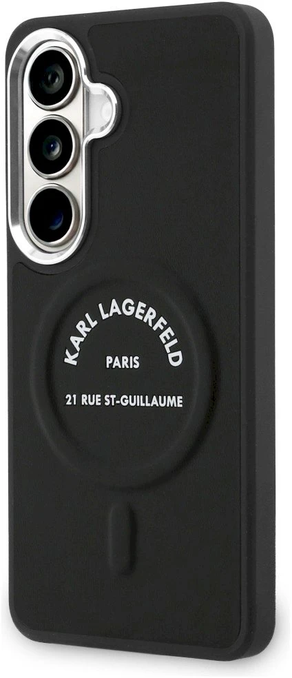 Karl Lagerfeld PU RSG Logo Magnetic dėklas skirtas Samsung Galaxy S26+ juodos spalvos