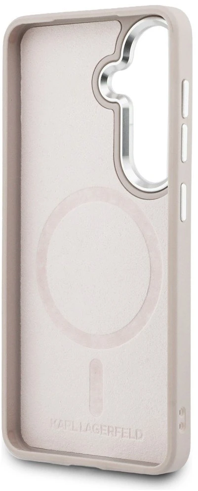 Karl Lagerfeld PU RSG Logo Magnetic dėklas skirtas Samsung Galaxy S26+ Rožinė