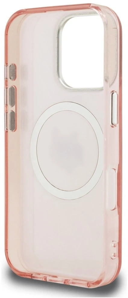 Dėklas Karl Lagerfeld IML Choupette Head Logo MagSafe Case for iPhone 16 Pro Max - Rožinė