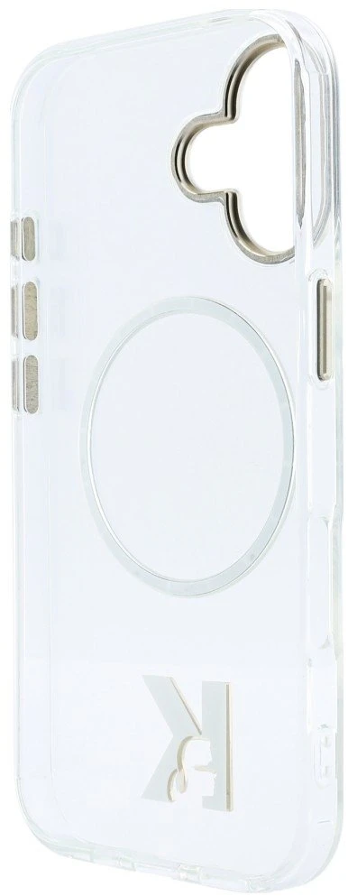 „Karl Lagerfeld IML K Head Logo MagSafe“ dėklas, skirtas „iPhone 17“ – skaidrus