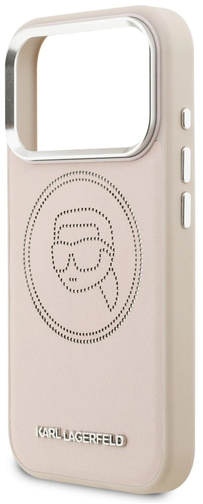 Dėklas Karl Lagerfeld K Head Point Logo MagSafe Case for iPhone 17 Pro - Rožinė