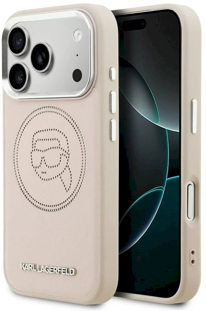 Dėklas Karl Lagerfeld K Head Point Logo MagSafe Case for iPhone 17 Pro - Rožinė