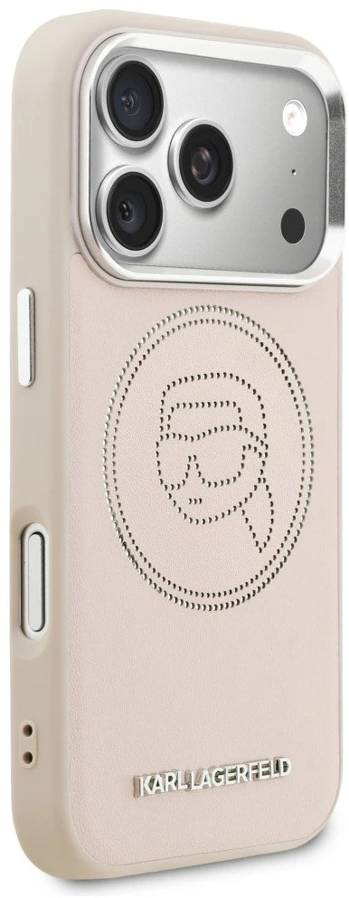 Dėklas Karl Lagerfeld K Head Point Logo MagSafe Case for iPhone 17 Pro - Rožinė