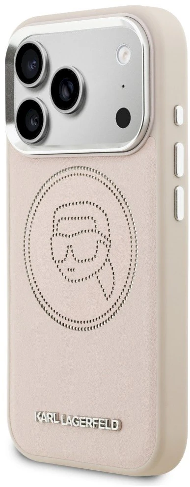 Dėklas Karl Lagerfeld K Head Point Logo MagSafe Case for iPhone 17 Pro - Rožinė