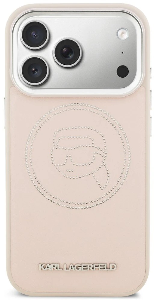 Dėklas Karl Lagerfeld K Head Point Logo MagSafe Case for iPhone 17 Pro - Rožinė