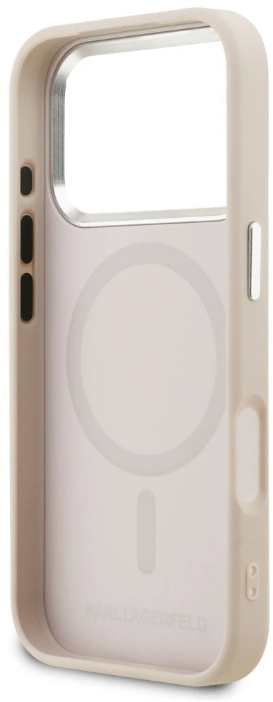 Dėklas Karl Lagerfeld K Head Point Logo MagSafe Case for iPhone 17 Pro - Rožinė