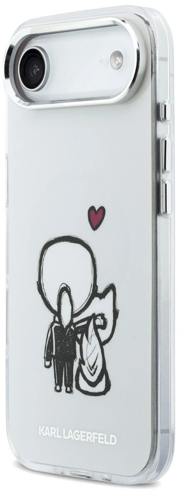 „Karl Lagerfeld Karl & Choupette Back MagSafe“ dėklas, skirtas „iPhone Air“ – skaidrus