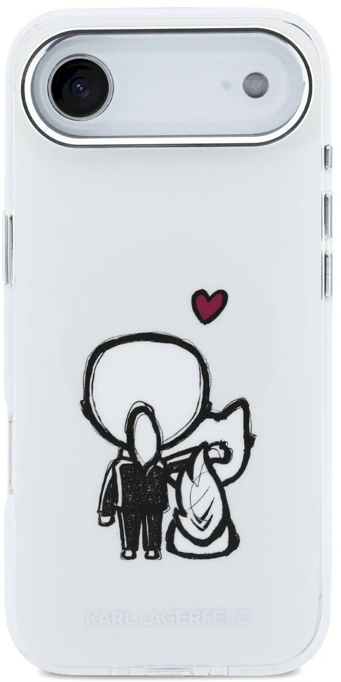 „Karl Lagerfeld Karl & Choupette Back MagSafe“ dėklas, skirtas „iPhone Air“ – skaidrus