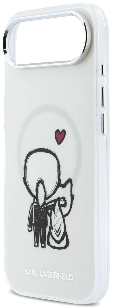 „Karl Lagerfeld Karl & Choupette Back MagSafe“ dėklas, skirtas „iPhone Air“ – skaidrus