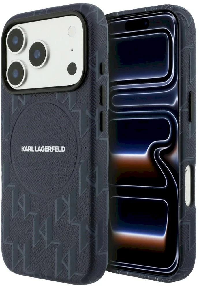 Dėklas Karl Lagerfeld Monogram Logo MagSafe Case for iPhone 17 Pro - Mėlyna