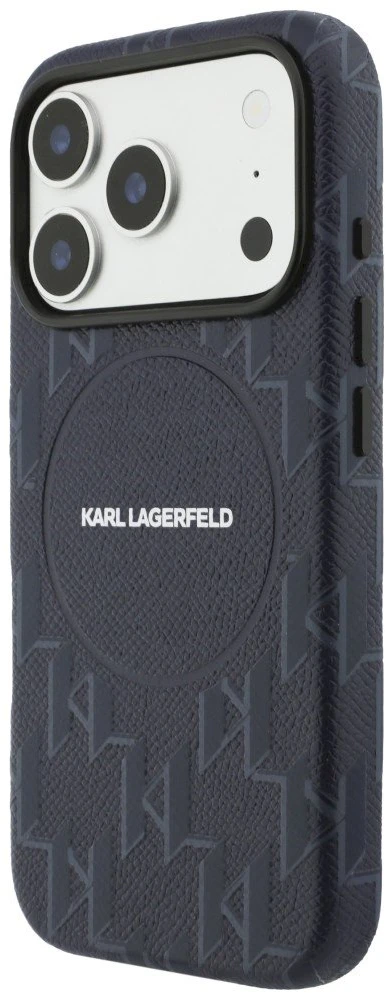 Dėklas Karl Lagerfeld Monogram Logo MagSafe Case for iPhone 17 Pro - Mėlyna