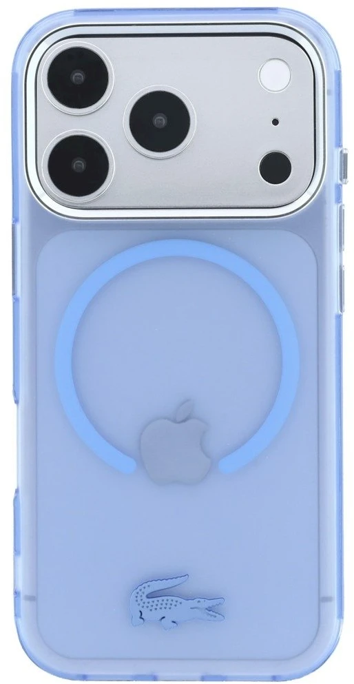 Dėklas Lacoste IML Šerkšnotas MagSafe, skirtas iPhone 18 Pro Max / 17 Pro Max, mėlynas