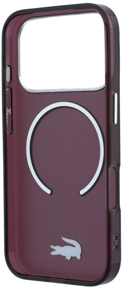 Dėklas Lacoste IML šerkšnotas MagSafe, skirtas iPhone 18 Pro Max / 17 Pro Max / bordinė spalva