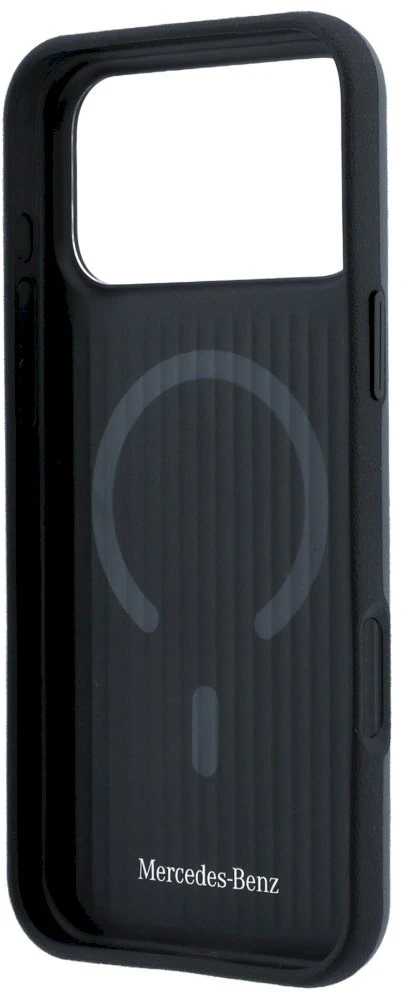 Mercedes Leather 3D MagSafe dėklas, skirtas iPhone 18 Pro Max / 17 Pro Max - antracitas