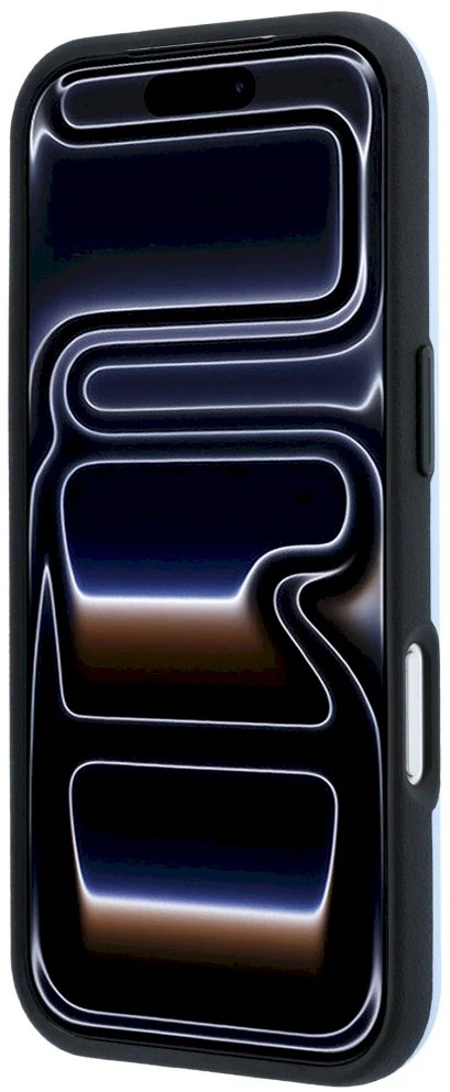 Dėklas Mercedes Leather Semi Wrap Iconic Line MagSafe Case, skirtas iPhone 18 Pro Max / 17 Pro Max - Mėlyna