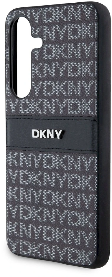 Samsung Galaxy S24 DKNY Odinis Dėklas Mono Stripe & Metal Logo (DKHCS24SPRTHSLK) juodos spalvos