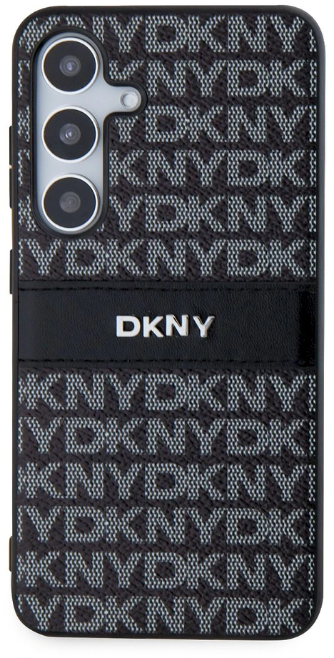 Samsung Galaxy S24 DKNY Odinis Dėklas Mono Stripe & Metal Logo (DKHCS24SPRTHSLK) juodos spalvos