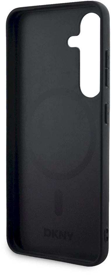 Samsung Galaxy S24 DKNY Hardcase Leather Checkered Mono Pattern MagSafe (DKHMS24SPCPVSLK) dėklas telefonui juodos spalvos