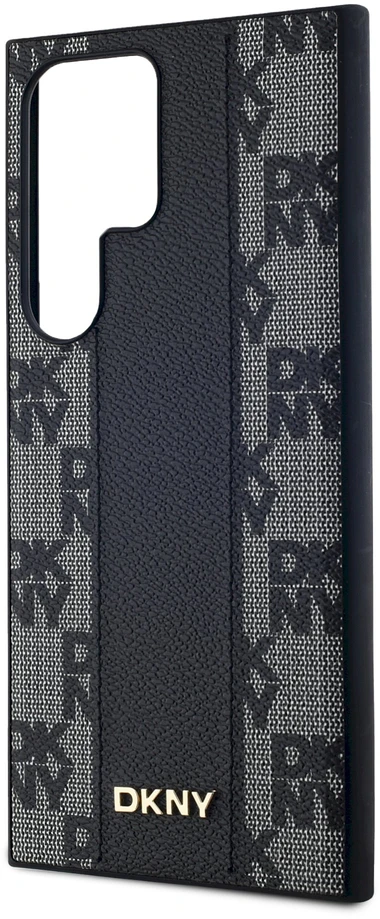 Samsung Galaxy S24 Ultra DKNY Hardcase Leather Checkered Mono Pattern MagSafe (DKHMS24LPCPVSLK) dėklas telefonui juodos spalvos