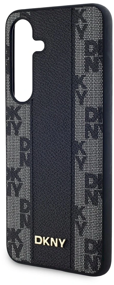 Samsung Galaxy S24 DKNY Hardcase Leather Checkered Mono Pattern MagSafe (DKHMS24SPCPVSLK) dėklas telefonui juodos spalvos
