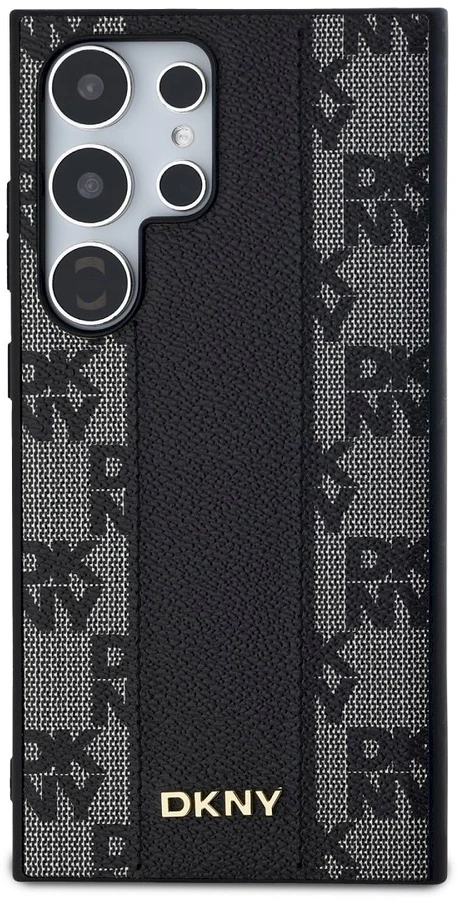 Samsung Galaxy S24 Ultra DKNY Hardcase Leather Checkered Mono Pattern MagSafe (DKHMS24LPCPVSLK) dėklas telefonui juodos spalvos