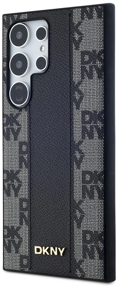 Samsung Galaxy S24 Ultra DKNY Hardcase Leather Checkered Mono Pattern MagSafe (DKHMS24LPCPVSLK) dėklas telefonui juodos spalvos