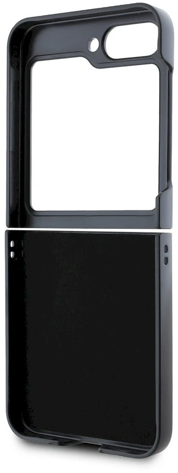 DKNY PU Leather Repeat Pattern Bottom Stripe Samsung Galaxy Z Flip6 dėklas telefonui rudos spalvos