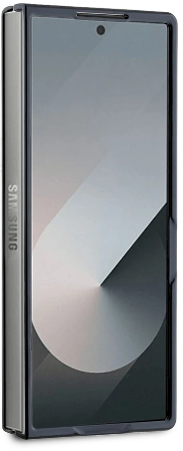 DKNY PU Leather Repeat Pattern Bottom Stripe MagSafe Samsung Galaxy Z Fold6 dėklas telefonui rudos spalvos