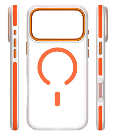 Dėklas Telforceone Etteri Icy Mag case for iPhone 17 Pro / 18 Pro oranžinis