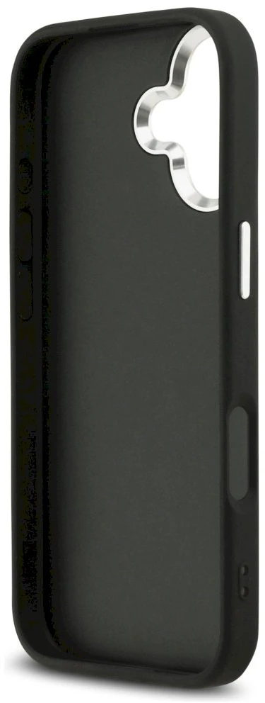 GUESS case for IPHONE 17 GUHCP17SP4G4SMCK (4G PU Odinis dėklas with Big 4G and Classic Logo and Sidabrinis Metal Camera Frame) juodas